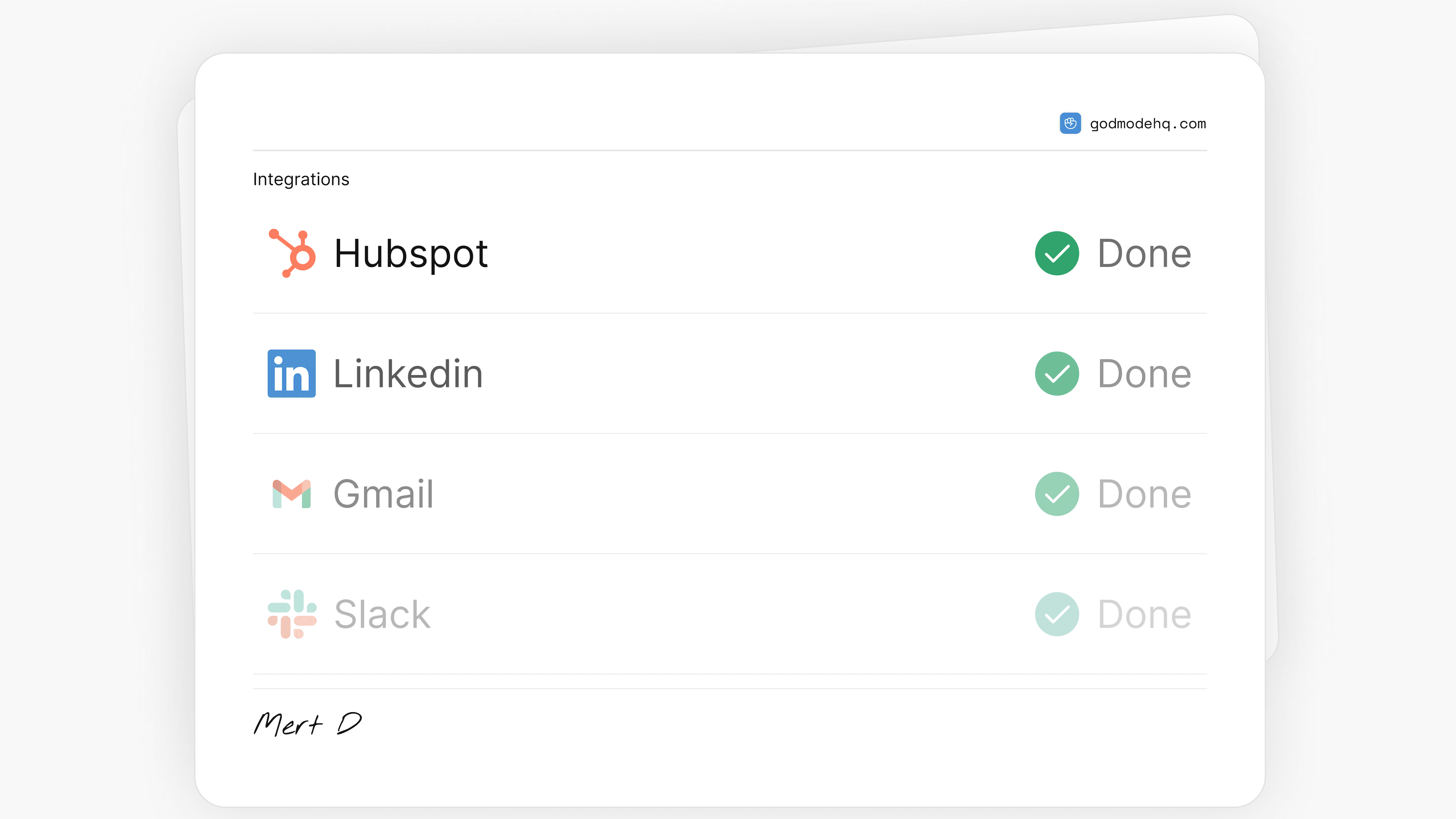 Hubspot Integration