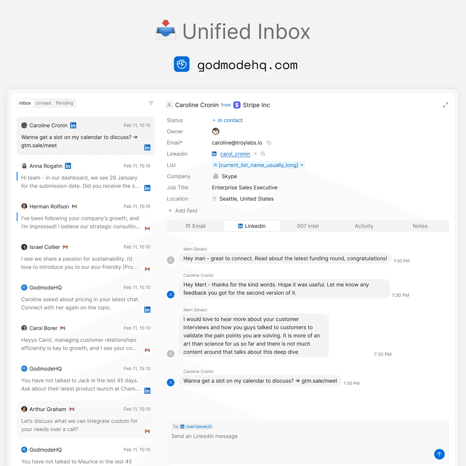 Unified inbox